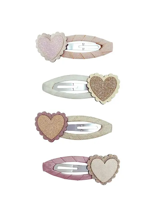 Mimi & Lula Mimi & Lula - Scalloped heart hair clips