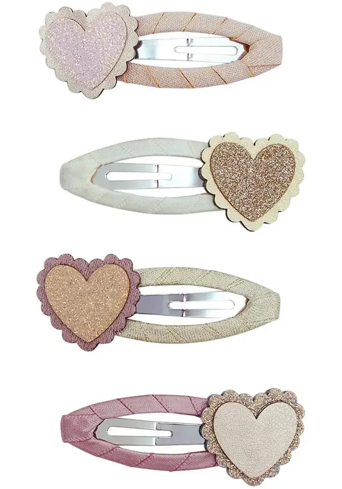 Mimi & Lula - Scalloped heart hair clips