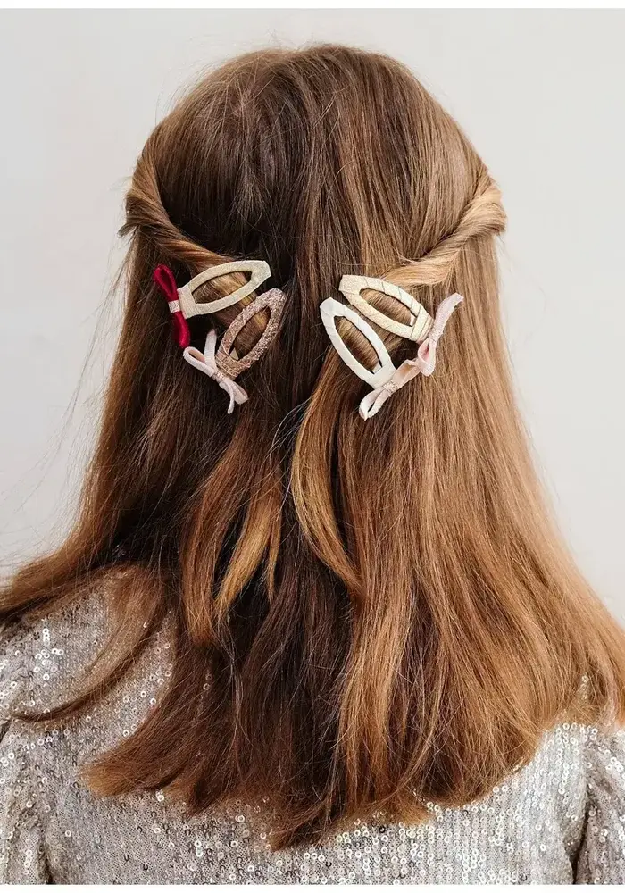 Mimi & Lula - Skinny velvet bow hair clips