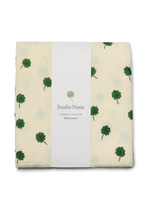 Studio Noos Studio Noos Hydrofiele Doek White Clover Clover 120x120