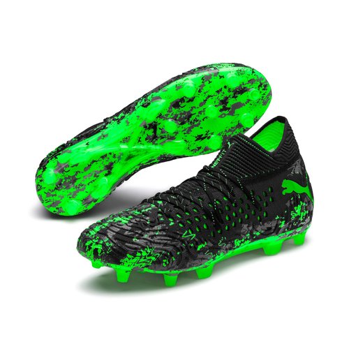 Puma Future 19.1 Netfit FG/AG Noir-vert Puma Future 19.1 Netfit FG/AG Noir-vert