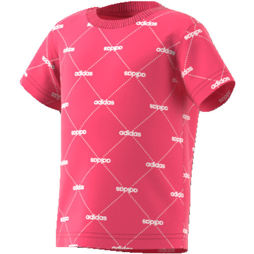 Adidas Lin Graph Tee Rose-blanc Adidas Lin Graph Tee Rose-blanc