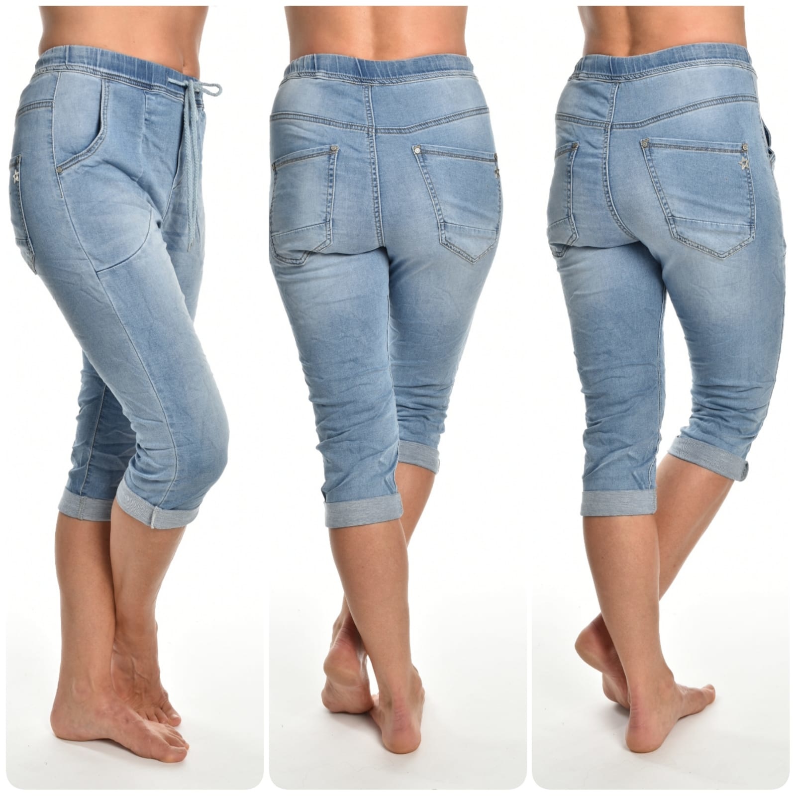WIT KAROSTAR WIT JEANS CAPRI MATEN 44 TOT 52 - BOBBY-S BEAUTIFUL CURVES