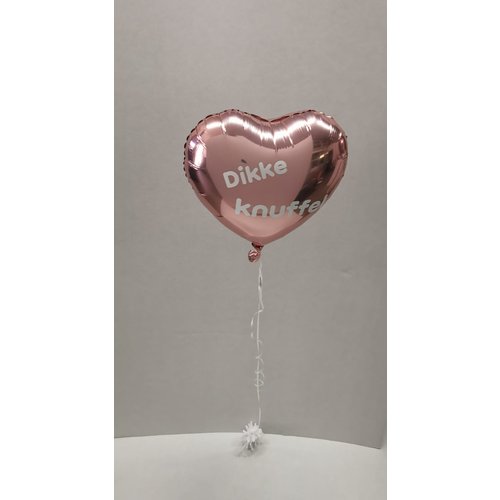 Ballonnendeal Hartenballon folie | 45 cm met helium en gewichtje