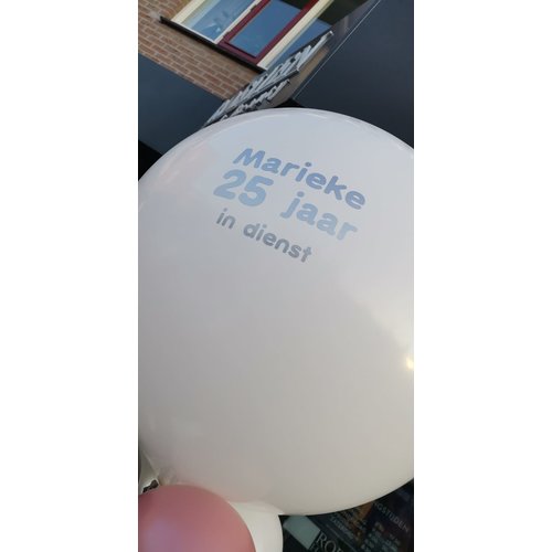 Ballonnenpilaar vierkant met tekst / naam