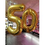 Ballonnendeal Helium cijferballon goud - 86 cm
