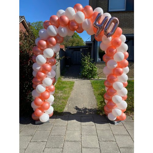 Ballonnenboog met cijfers klein - Enkele deur