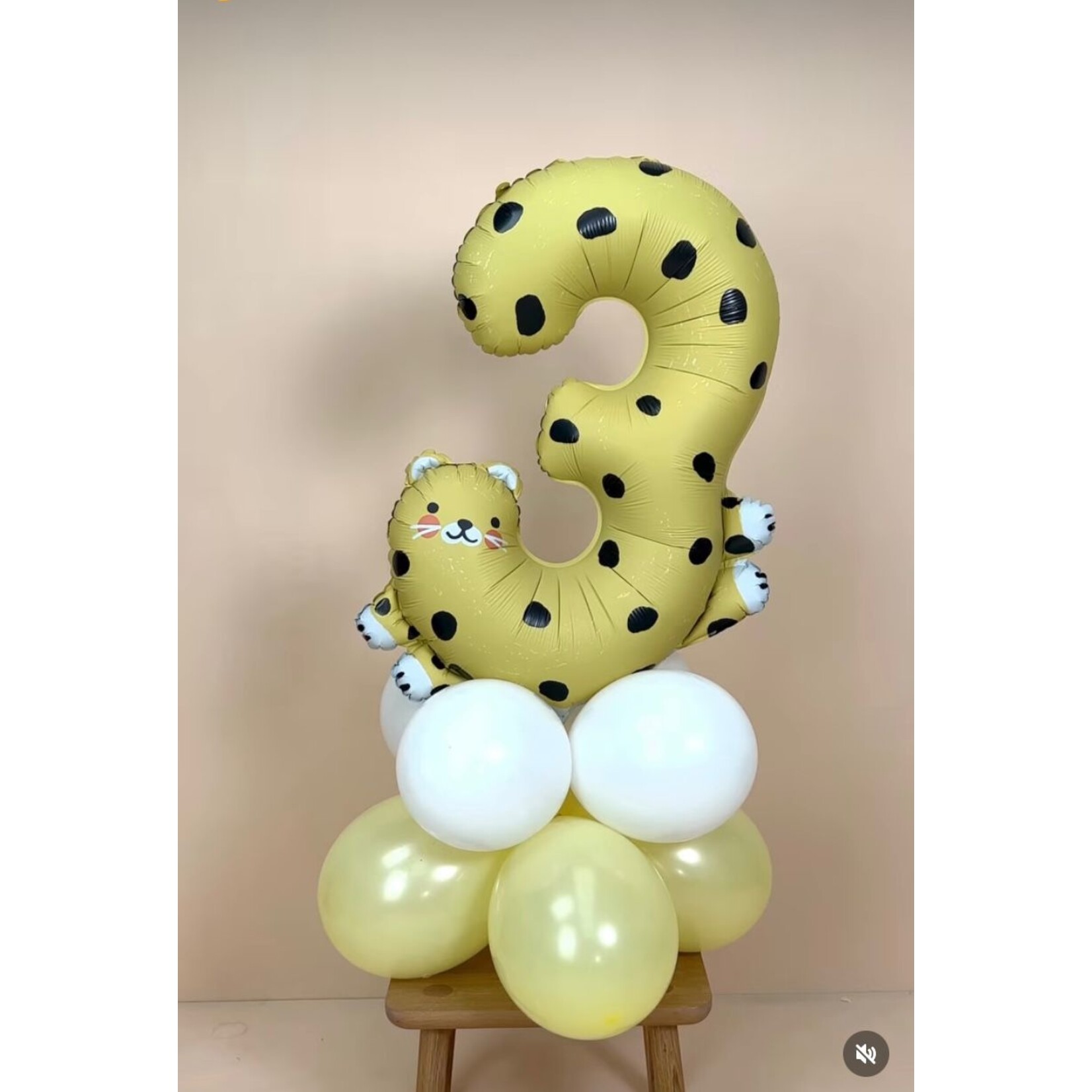 Ballonnendeal Cijferstandaard 3 | 1 meter hoog