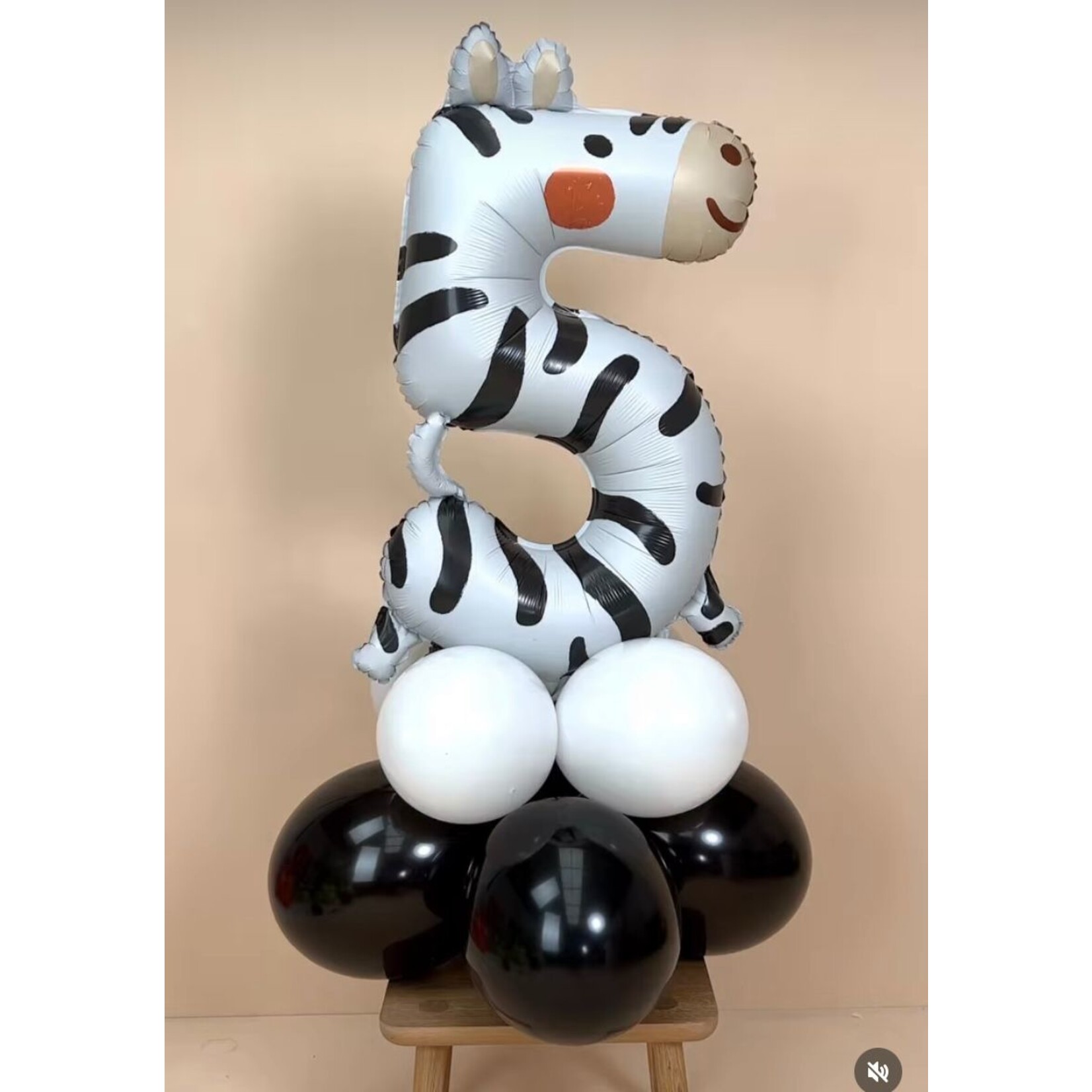 Ballonnendeal Cijferstandaard 5 | 1 meter hoog