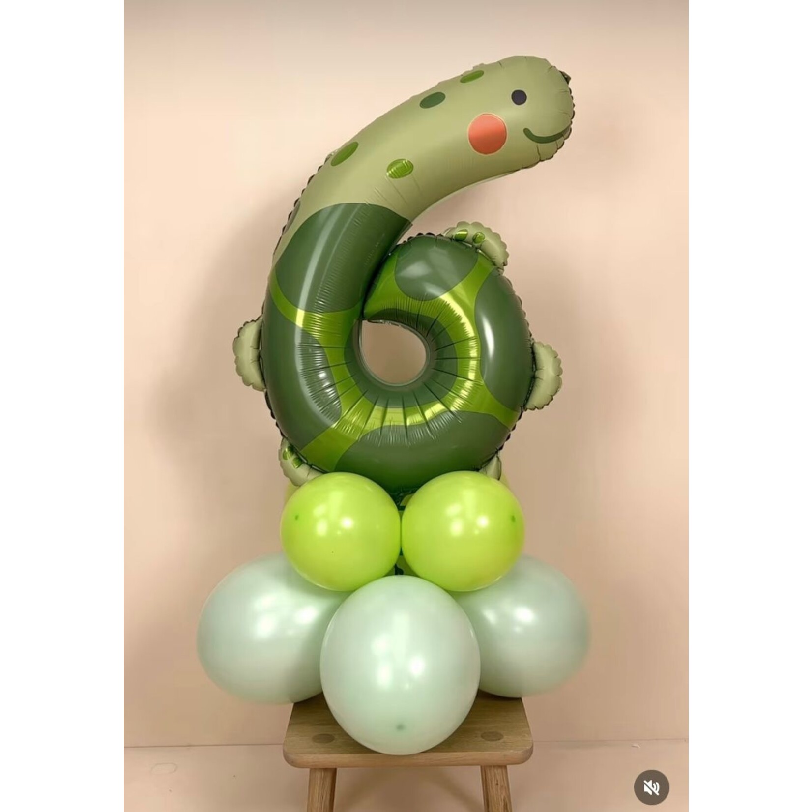 Ballonnendeal Cijferstandaard 6 | 1 meter hoog