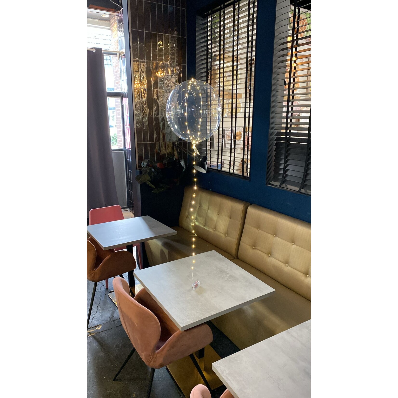 Tafeldecoratie LED wit - ballon Ø 50 cm