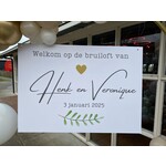 Ballonnendeal Welkomsbord bruiloft | A1 = 60 x 85 cm