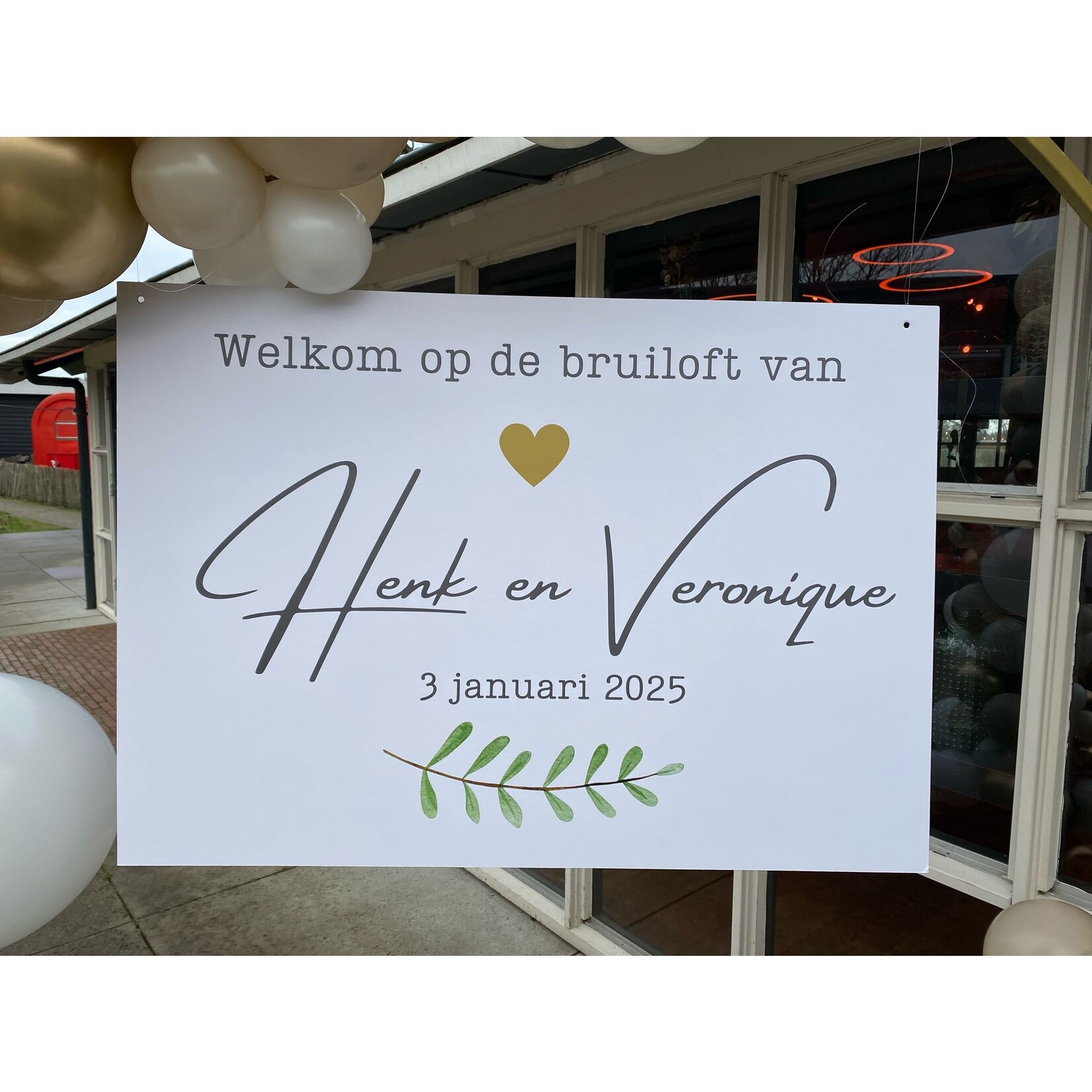 Ballonnendeal Welkomsbord bruiloft | A1 = 60 x 85 cm