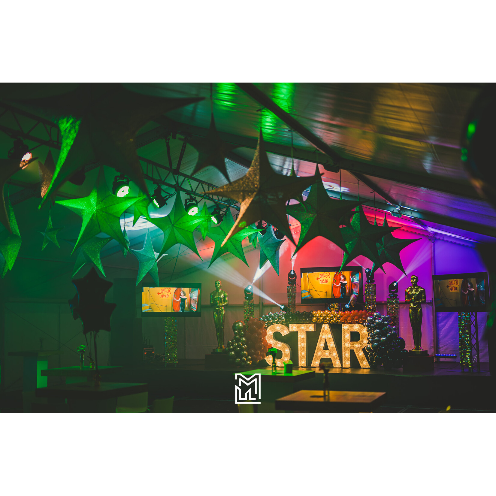 Ster glitter Zilverkleurig 135 cm | VERHUUR