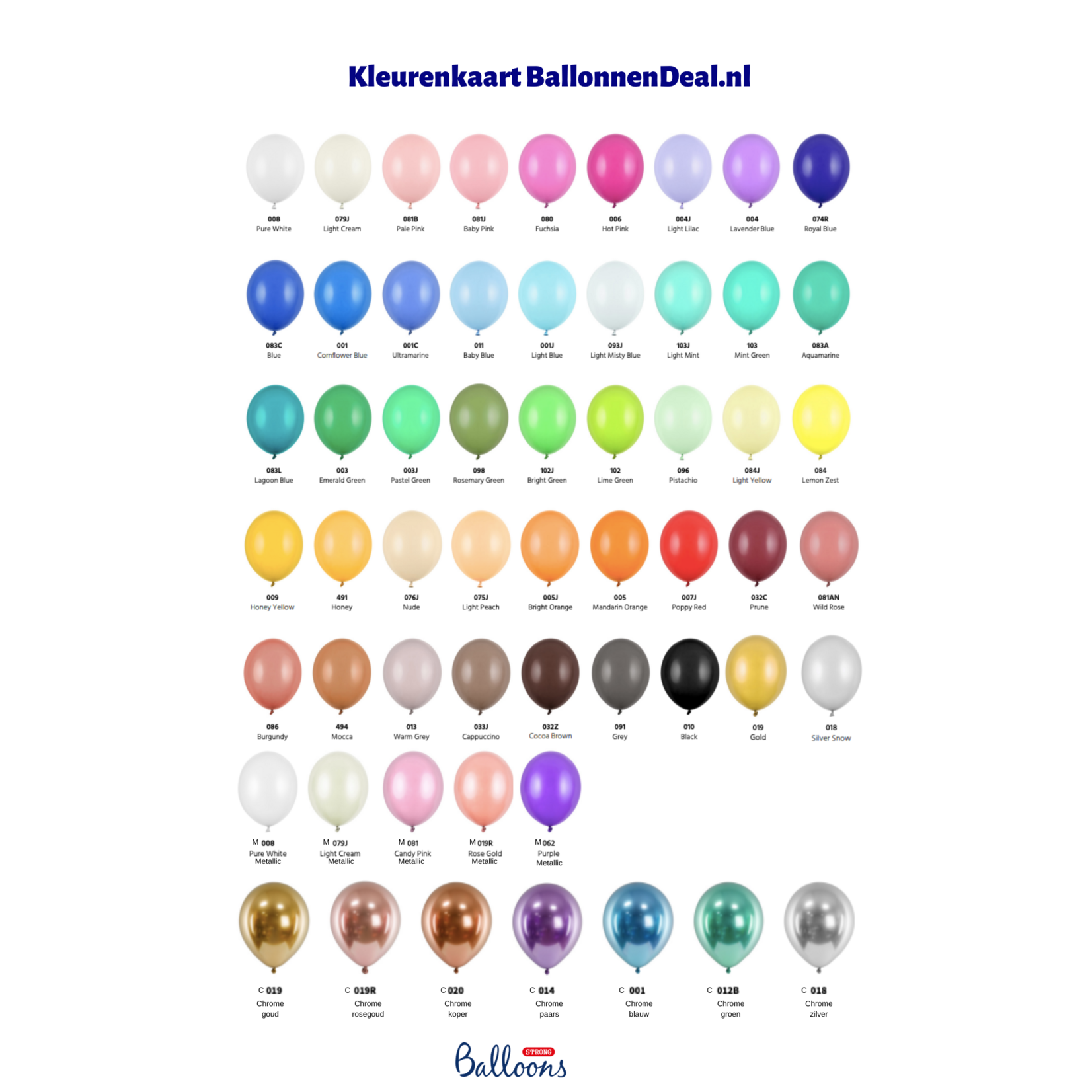 Ballonnendeal Ballonnenpilaar S (1,5 meter) - Organisch