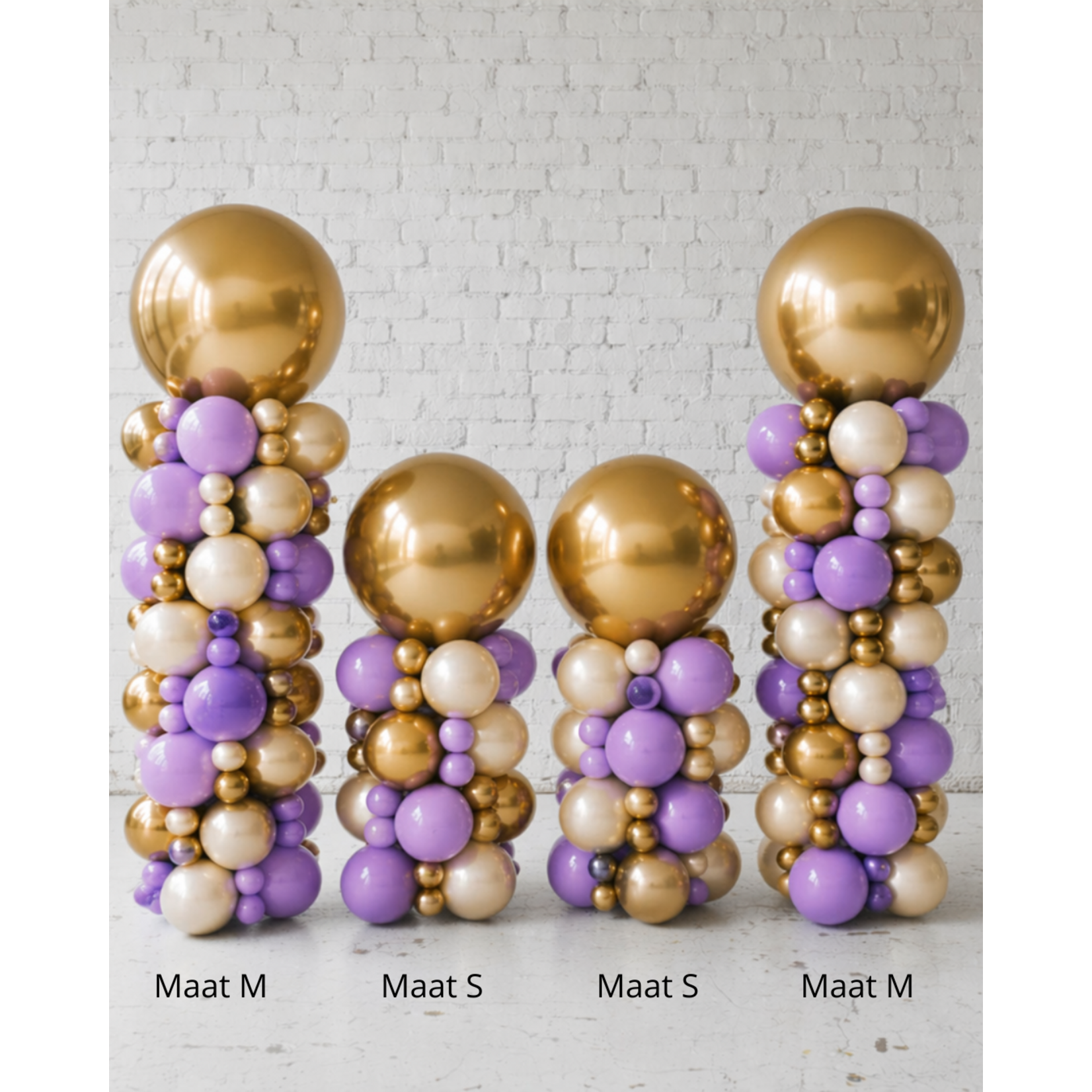 Ballonnendeal Ballonnenpilaar M (2 meter) - Organisch