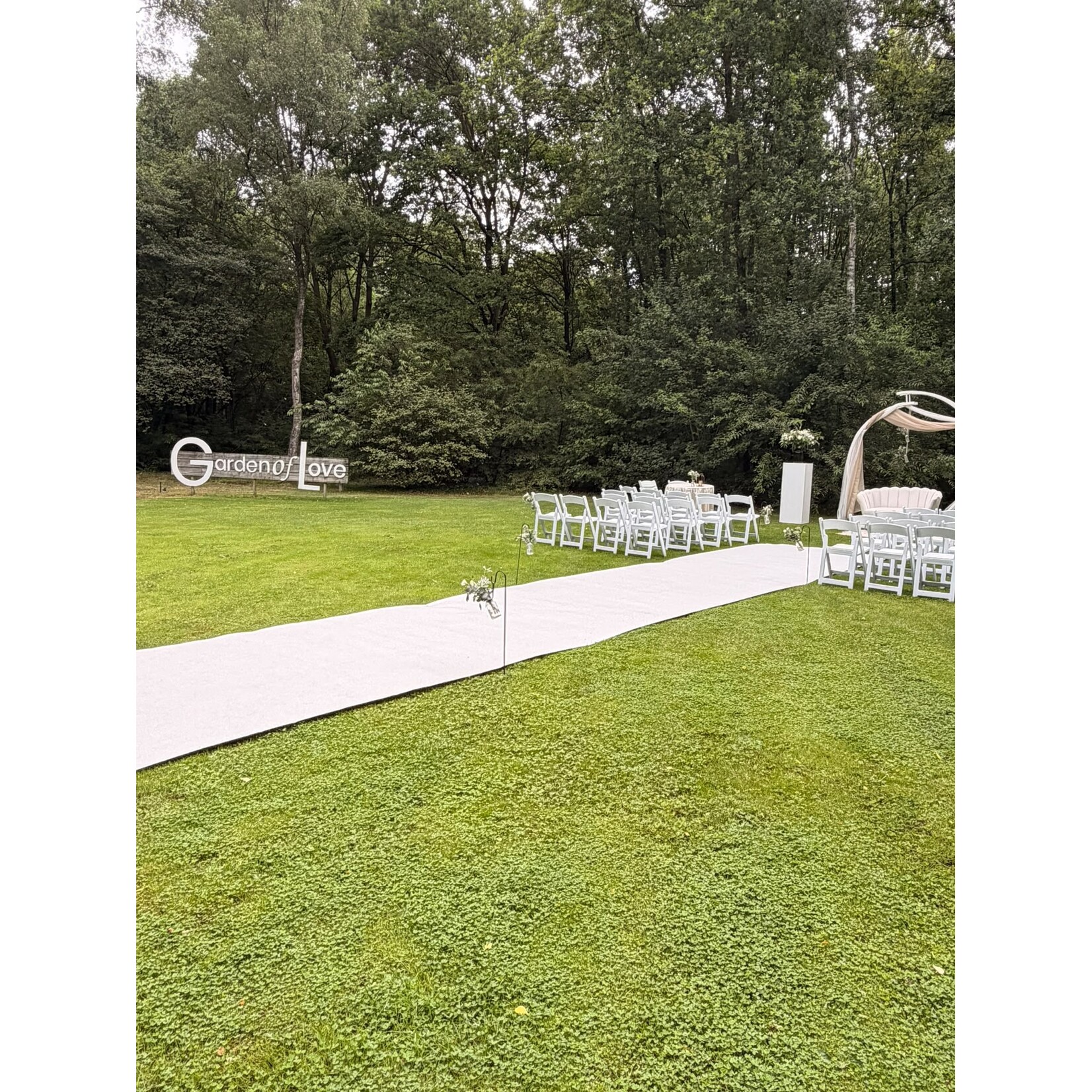 Ballonnendeal Witte loper 2 meter breed