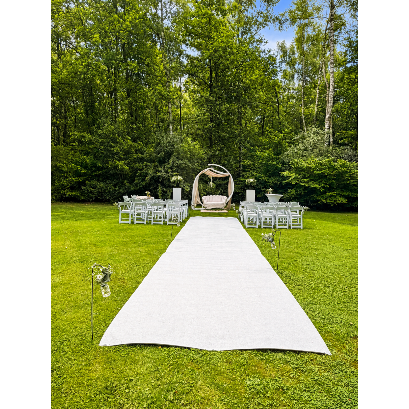 Ballonnendeal Witte loper 2 meter breed