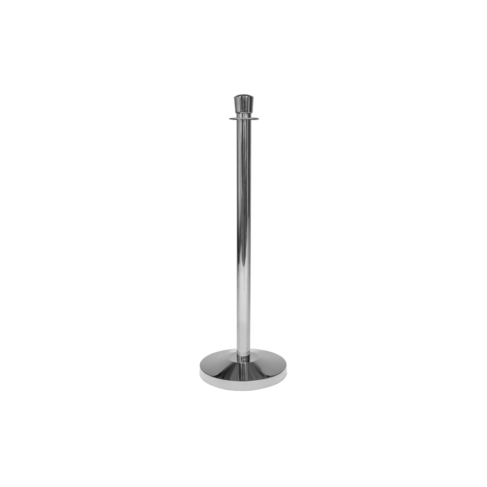 Verhuur afzetpaal chrome zilver