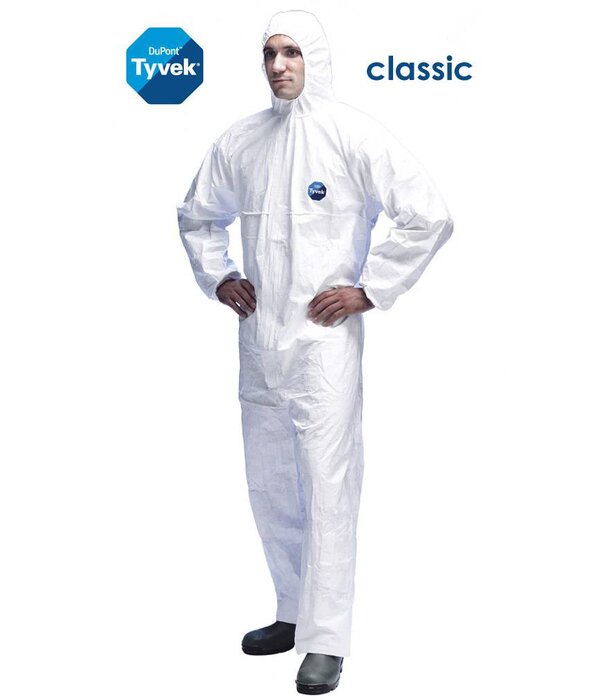 Tyvek Tyvek® Classic Xpert protege contra químicos, partículas y riesgos biológicos con comodidad y cumplimiento de normas Tipo 5/6.