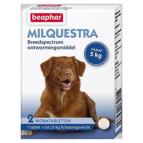 Beaphar Milquestra Hund 5+kg - 2 Tabletten 