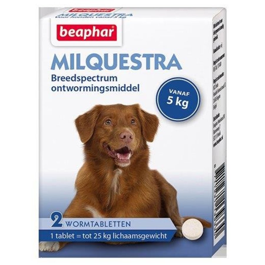 Milquestra comprimés vermifuges pour chien de plus de 5 kg – 2 comprimés-1