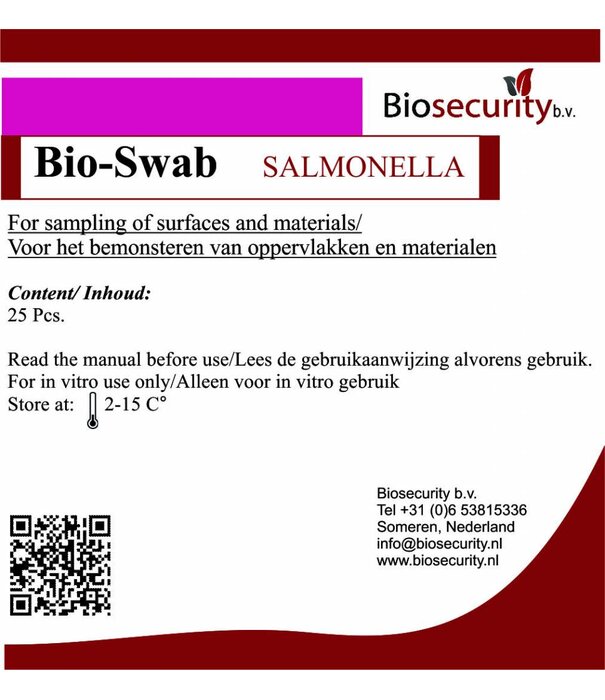 Biosecurity Bio swab™ – Prueba rápida y fiable en superficies (25 unidades)