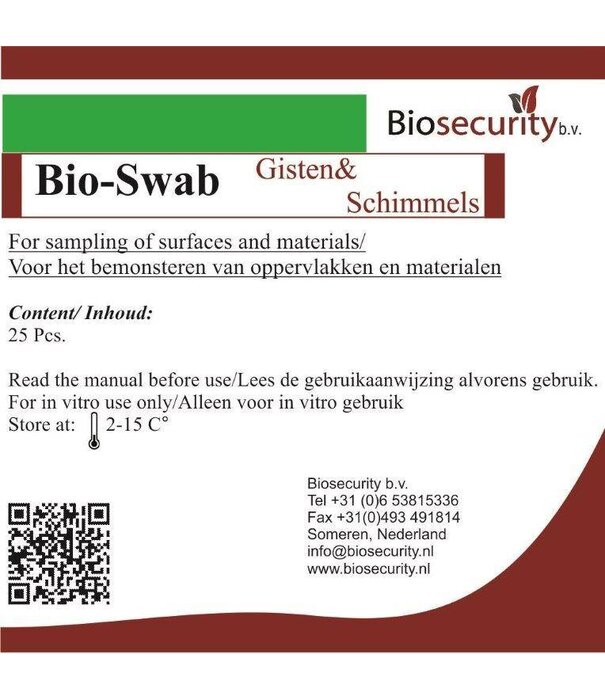 Biosecurity Bio swab™ – Fast & reliable surface bacteria test kit (25 pcs)