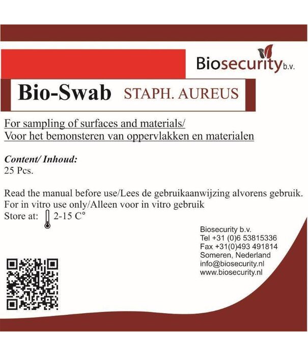 Biosecurity Bio swab™ – Fast & reliable surface bacteria test kit (25 pcs)