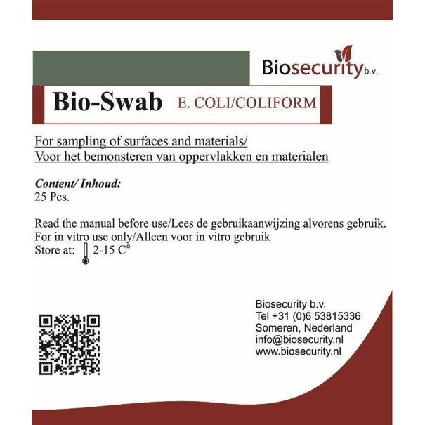 Biosecurity Bio swab™ – Prueba rápida y fiable en superficies (25 unidades)