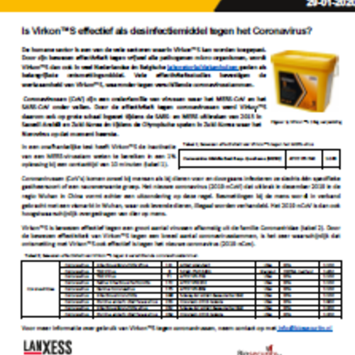 Virkon™S vs Coronavirus?