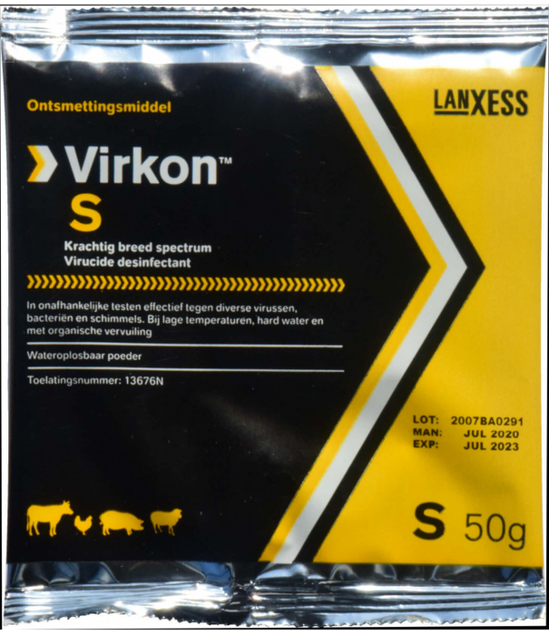Virkon Virkon S 50 gram sachet kopen – Desinfectiemiddel | Zoolac.nl