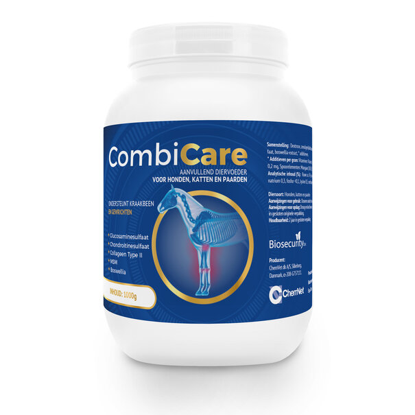 Combicare Combicare Polvo - Suplemento alimenticio para perros, gatos y caballos como apoyo para animales con problemas articulares y/o deficiencias motoras.