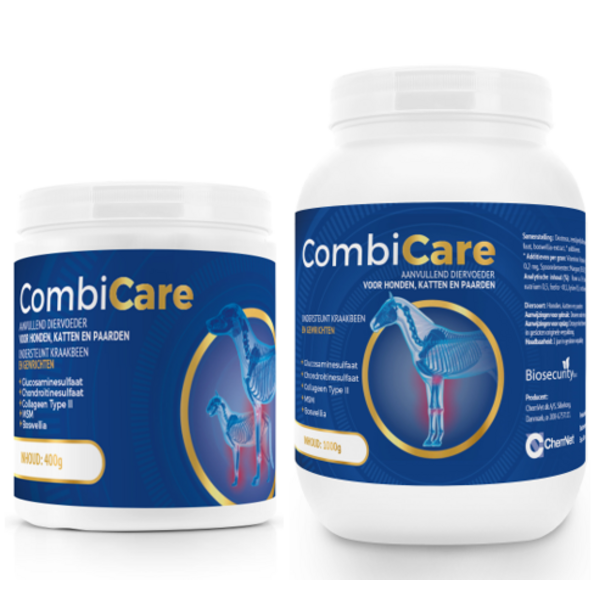 Combicare Combicare Polvo - Suplemento alimenticio para perros, gatos y caballos como apoyo para animales con problemas articulares y/o deficiencias motoras.