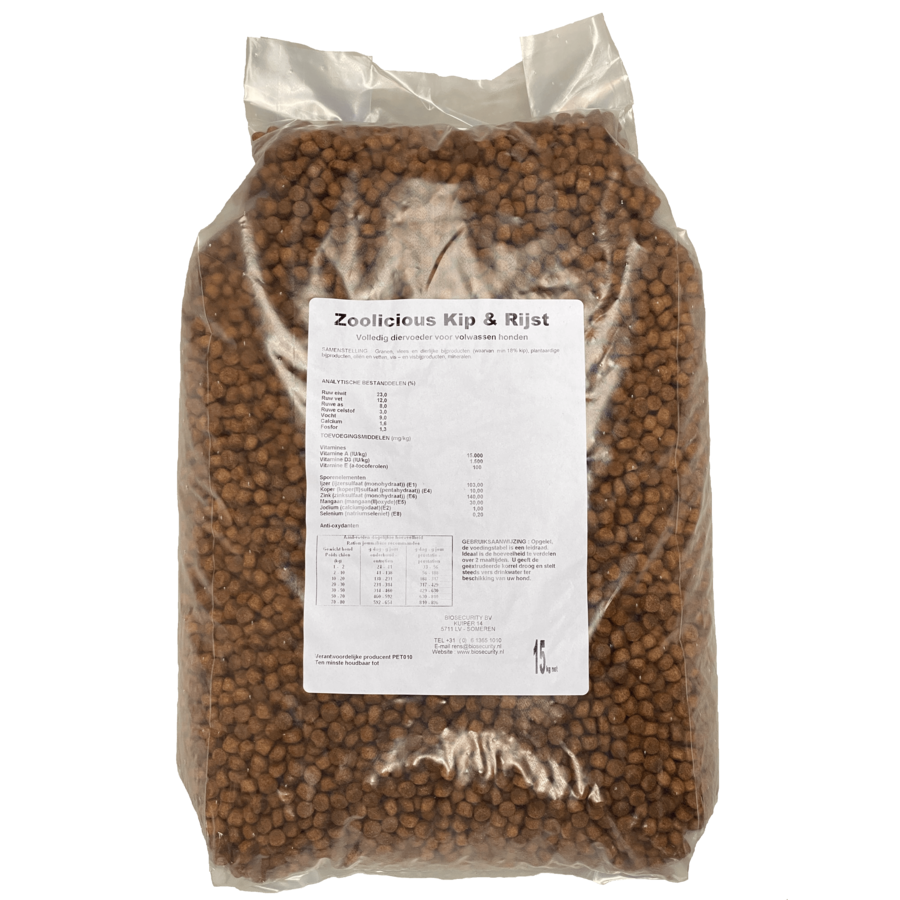 Zoolicious nourriture pour chien Poulet & Riz 15kg-1