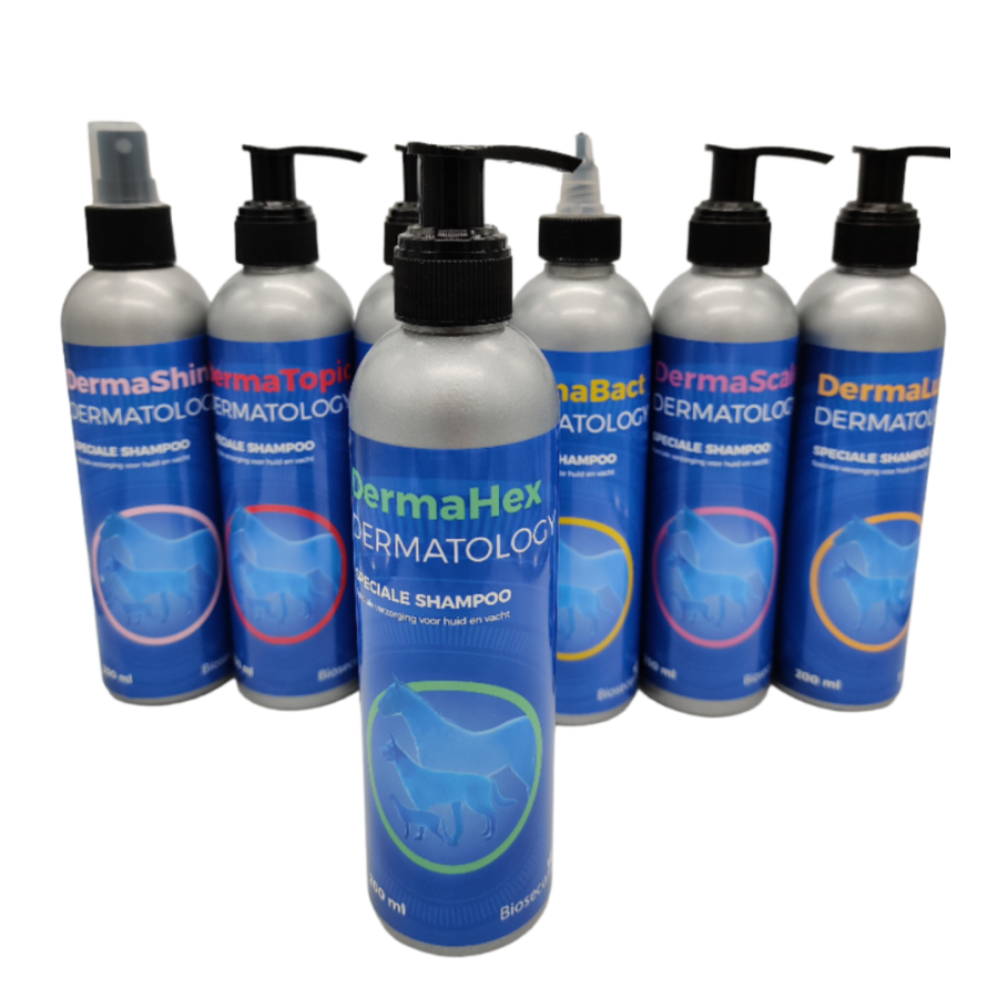 Derma Hex 200 ML ist hypoallergen, mild Shampoo mit 4% Chlorhexidin in beiden freie Form, als Liposom eingekapselte Form.-2