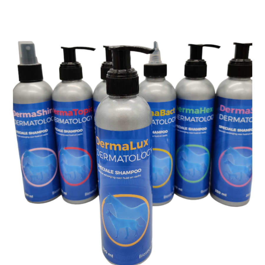 DermaLux 200 ML is een hypoallergene shampoo met keratolytische en helende, eigenschappen die de huid minder schilferig maakt.-2