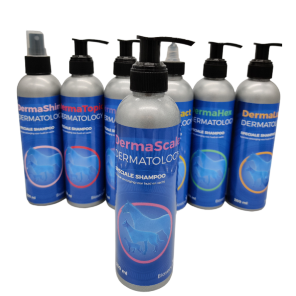 Derma-prescription DermaScale 250 ml – Milde, hypoallergene Shampoo für Hunde, Katzen und Pferde zur Unterstützung trockener und empfindlicher Haut
