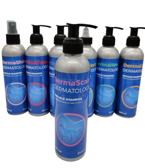 Derma-prescription DermaScale 250 ml – Milde, hypoallergene shampoo voor honden, katten en paarden ter ondersteuning van droge en gevoelige huid