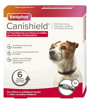 Canishield Beaphar hond klein/middelgroot 48cm 1st