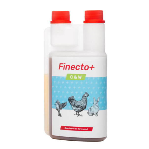 Finecto Finecto+ C&W supports gut health and immunity in chickens, birds and rabbits. 100% natural and safe for egg consumption.