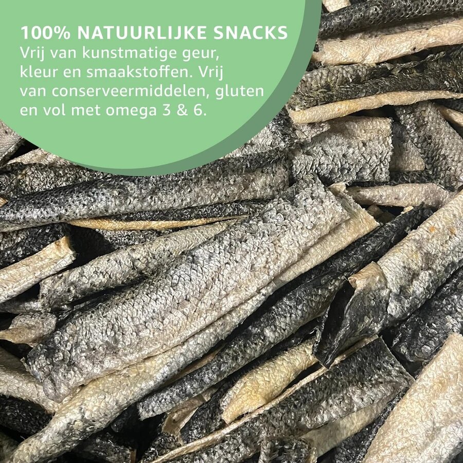 Lachshaut 75 GRAMM - 100 % natürlicher Hundesnack-5