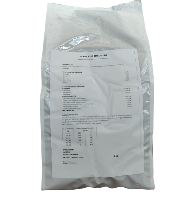 Zoolicious Zoolicious Senior Pro dog kibbles 5kg - 21/8 - complete pet food for adult senior dogs