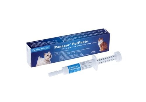 Panacur Petpaste K/H deworming paste for oral administration against worms in dogs and cats. 