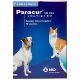 Panacur KH 250mg ontwormingstabletten tegen wormen voor de hond en kat