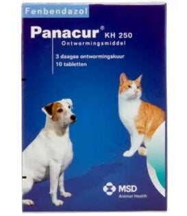 Panacur KH 250mg deworming tablets against worms for dogs and cats