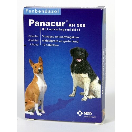 Panacur KH 500 mg Comprimés Vermifuges pour Chiens Moyens et Grands 