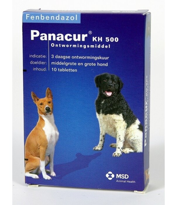 Panacur Panacur KH 500 mg Entwurmungstabletten gegen Würmer für mittelgroße und große Hunde