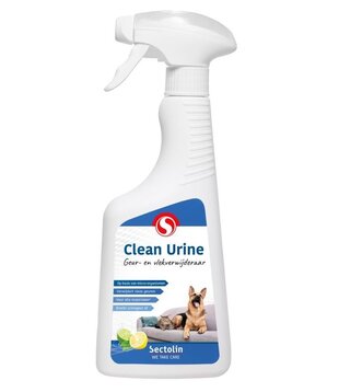 Clean Urine Spray éliminateur d'odeurs et de taches Chien et Chat 500 ml