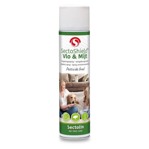 SectoShield Spray Anti-Puces et Anti-Mites pour Environnement Chien & Chat 400 ml 